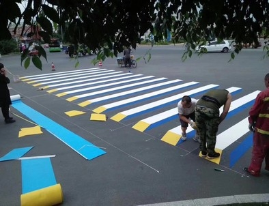 大连大连彩色路面标线施工